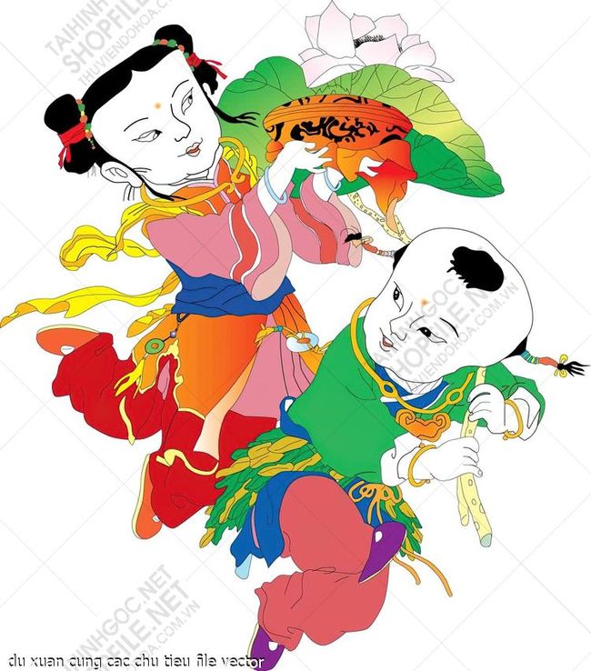 du xuan cung cac chu tieu file vector